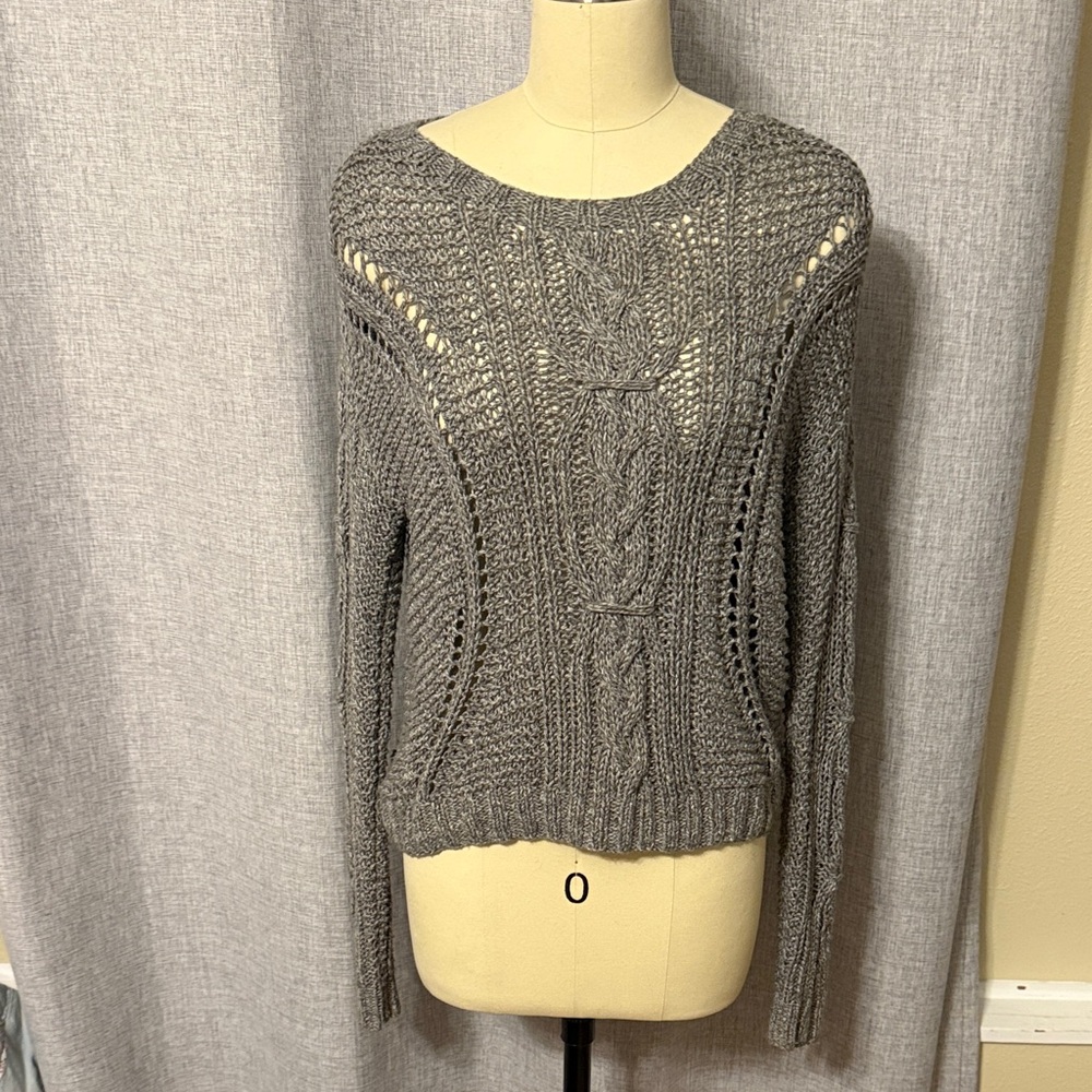Vince Charcoal Cable Knit Women's Sweater